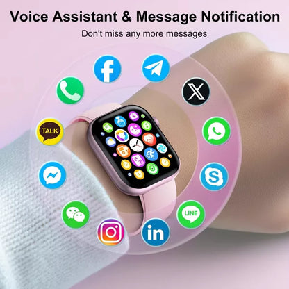 Smart Watch for Men Women, 2.01" HD Touchsreen, Bluetooth Calling, IP68 Water-Resistance, 180+ Sports Modes,, Fitness & Sleep Tracker, Android/iOS
