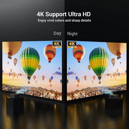 2000 ANSI 4K Full HD Projector with WiFi and Bluetooth, HAPPRUN Movie Home Theater with Auto Focus