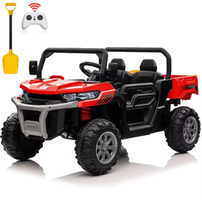 JOYRACER 24V Kids Ride on UTV with Remote Control, 2 Seater 2x200W Ride on Dump Truck For Big Kids
