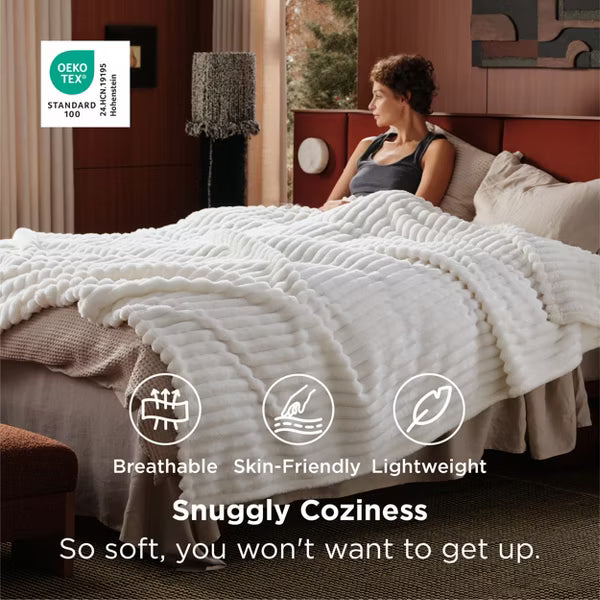 Bedsure GentleSoft Fleece Blanket for Bed - Cozy Soft Blankets for Women, Christmas Birthday Gifts for Women Men Teen, Room Home Boho Fall Decor