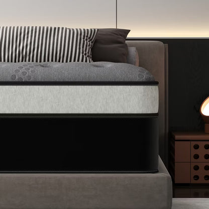 CHEVNI 12-14 Inch Mattress in a box Hybrid Spring Memory Foam Medium Firm