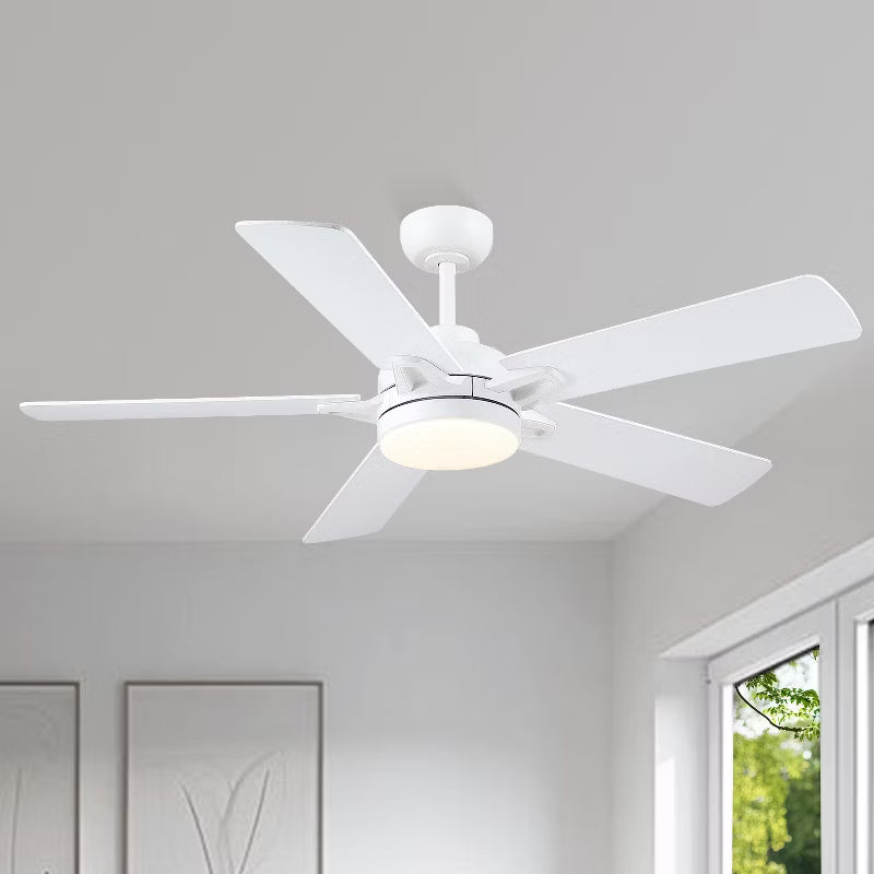 Kviflon 52 Inch Ceiling Fan with Light and Remote,Suitable for Sloped Ceiling for Living Room,Farmhouse,Bedroom