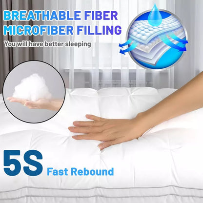 Inhand Fluffy Support Bed Pillow, Super Soft Premium Down-Alternative Filling for Sleeping, Luxury Hotel Quality Bed Pillows for Side Sleeper