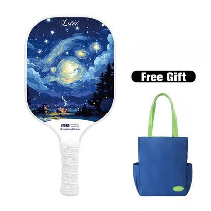 Luzz T700 Carbon Fiber Pickleball Paddle - Sandblasted Surface & Honeycomb Core for Control, Includes Free Tote Bag