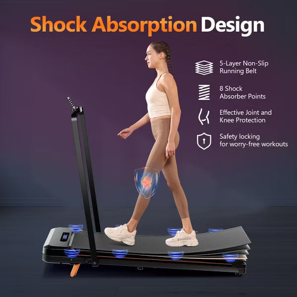KERDOM Walking Pad Under Desk, Portable Treadmill for Home and Office, 2 in 1 Walking Pad with Remote Control 350LB Capacity, 2.5HP Treadmill with LED