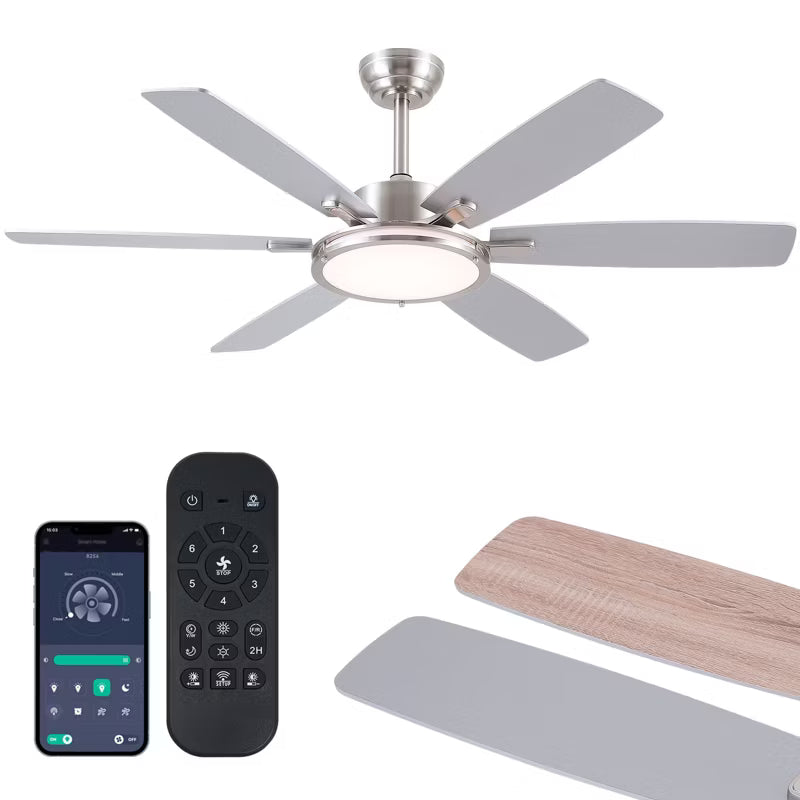52 Inch Ceiling Fan with Light and Remote