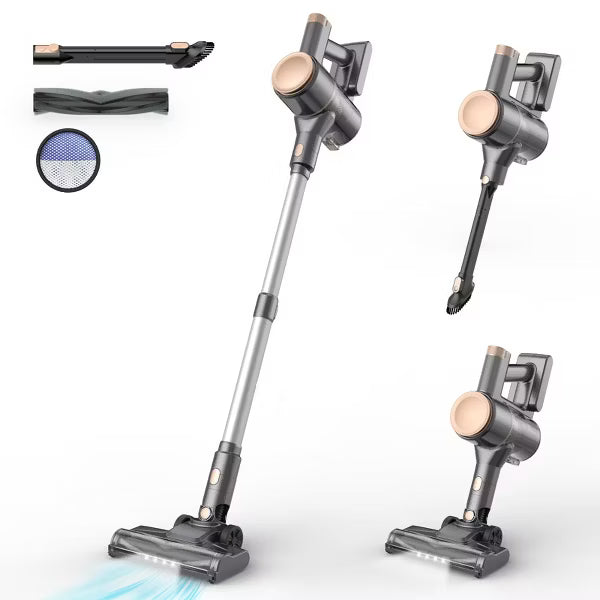 DEVOAC N8 Cordless Vacuum Cleaner, Lightweight Stick Vacuum with Powerful Suction, 2200mAh Battery 40 Mins Runtime, Self-Standing Vacuum Cleaners