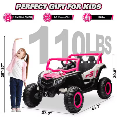 JOYRACER 24V Ride on Car w/ Remote Control, 4WD Powered Electric Off-Road UTV with 4*200W Motors