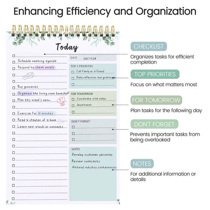 Belatt To Do List Notepad - To Do List Notebook for Work with 52 Sheets, Undated Daily Planner Perfect for Enhanced Productivity and Goal Achievement