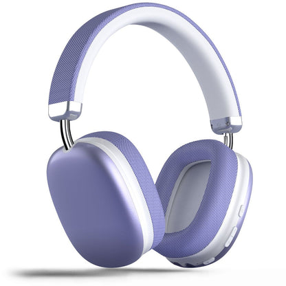 SY-BT1632 Purple Over-Ear Bluetooth Headphones: 40mm Bass Driver, Bluetooth 5.3 Dual-Mode, 40hr Battery, Comfort Fit