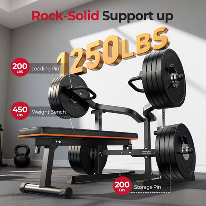 FEIERDUN 3-Grip U-Handles Chest Press Machine, 1250LBS Heavy-Duty Bench Press with Independent Converging Arms