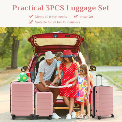 ELJGET 20-Inch Carry-On Hardside Luggage, Pink Expandable Hard Shell Suitcase with Spinner Wheels & TSA Lock, Lightweight Cabin Bag