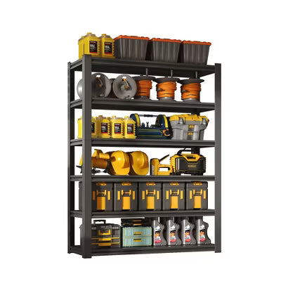 VIYET 82"H 6-Tier Heavy-Duty Metal Storage Shelves - 2400LBS Total, 48"W×18"D Adjustable, for Garage/Kitchen/Gym/Warehouse