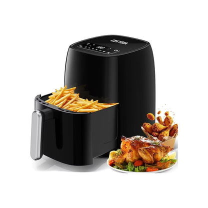 OSTBA Air Fryer with 3D Rapid Air Circulation, Digital Touch Screen, Adjustable Temp & Time, Dishwasher Safe, Oil-Free Healthy Cooking, 4.5 QT·
