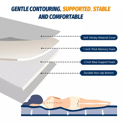Inhand Memory Foam Camping Mattress Pad, Portable Roll Up Mattress for Adults, Camping Bed Pads for Sleepover, Car Bed with Travel Bag