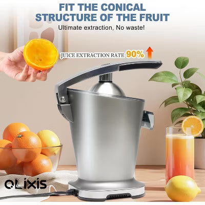 ELJGET Electric citrus juicer, automatic juicer, one-button operation, high juice output rate, easy to clean