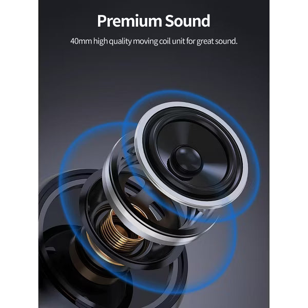SY-BT1632 Green Over-Ear Bluetooth Headphones: 40mm Bass Driver, Bluetooth 5.3 Dual-Mode, 40hr Battery, Comfort Fit