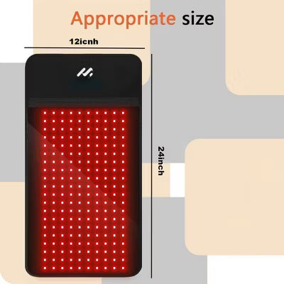 Morfone 200 Bulbs Wireless Red Light Infrared Therapy Pad Timed Portable Therapy Pad 24¡° x 12¡± Relieves Back Shoulder and Knee Pain