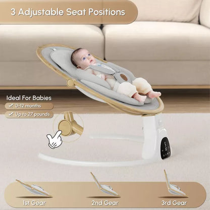 BabyBond Baby Swings for Infants Bluetooth Infant Swing with 5 Speeds & Positions,12 Preset Lullabies and Remote Control