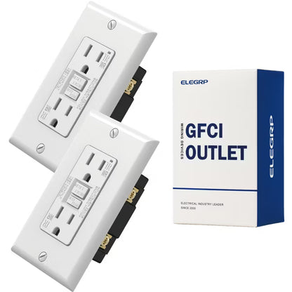 ELEGRP Black 20 Amp 125-Volt Tamper Resistant/Weather Resistant Duplex Self-Test GFCI Outlet