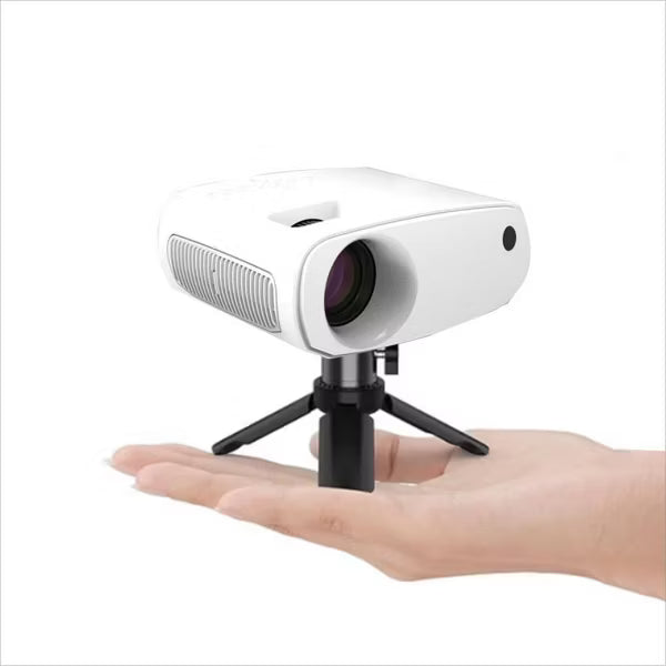 Mini Projector 1080P HD, 2024 Upgraded Portable Projector with Tripod, Home Movie Projector Compatible with iOS/Android/Windows/TV Stick/USB