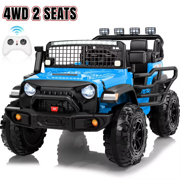 JOYRACER 2-Seater 24V Kids Ride on UTV, 4x200W Electric Jeep Car with Remote Control 3-Speed, USB/MP3/Bluetooth Music, Horn & LED