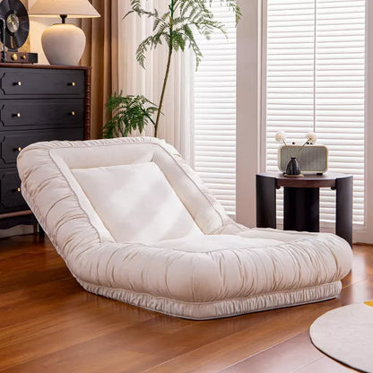ATJafurn 67" Linen Adjustable Floor Chair Lazy Sofa Chair Ergonomic Floor Seating with Cotton Fill Lounge Sofa for Kids and Adults