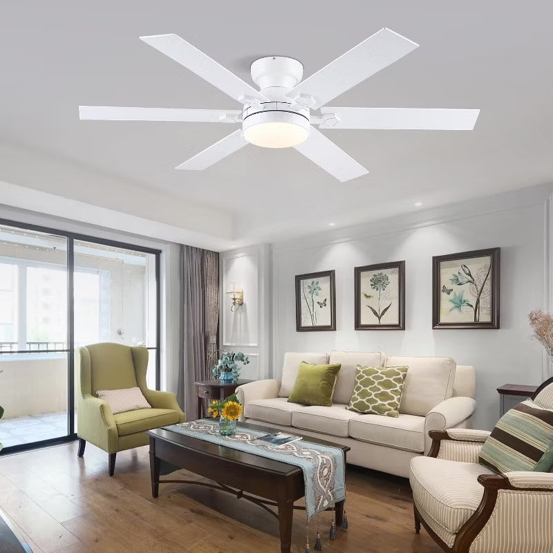 Kviflon 52" Flush Mount Low Profile Ceiling Fan ,for Kitchen,Patio,Bedroom