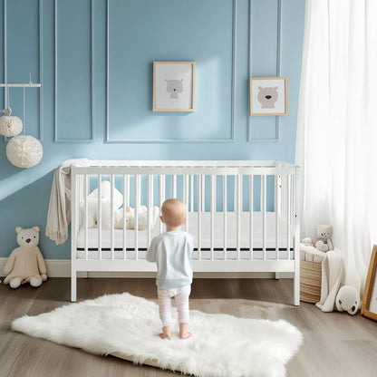 Serweet Baby 2-Stage Crib and Toddler Mattress with Cooling Gel Memory Foam, Washable Cover, Breathable Design, Skin Friendly