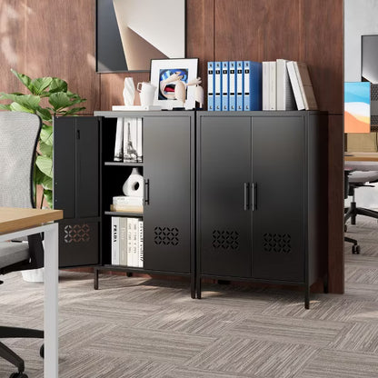 SUXXAN Metal Pantry Cabinet, Kitchen Pantry Storage Cabinets with 2 Shelves, for Home Office, Required Assembly