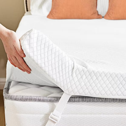 MyDepot Twin 2 Inch Cooling Gel Memory Foam Mattress Topper - Breathable Bed Pad with Removable Washable Cover, Pressure Relief, CertiPUR-US