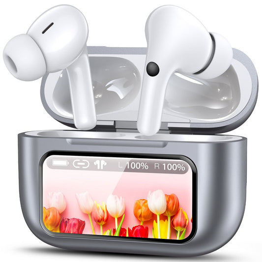VEAT00L A9 ANC+ENC Earbuds with Smart Touch Screen,Bluetooth 5.4, HiFi Stereo Multiple EQ settings