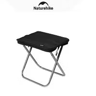 Naturehike,Folding Camping Stool,Portable Mini Camping Chair, Lightweight Aluminium Alloy Chair, Small Backpacking Stool with Thickened Seat Cushion