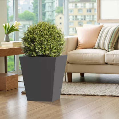 Wooakway Outdoor/Indoor/Decor/Garden Large Tall Metal Planter Pots Planter Boxes Cachepots Nursery Pots