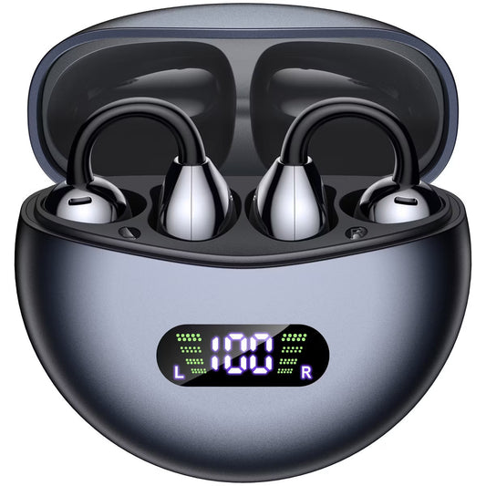 VEATOOL Clip on Earbuds,Open Ear Headphones Wireless Bluetooth 5.4 Sports Earphones with ENC Clear Call,50H Playtime, IPX7 Water Resistant