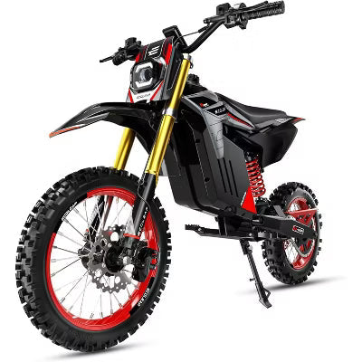 ECOLEAP 3500W Peak Electric Dirt Bike for Teens & Adults, 37MPH Off-Road E-Bike with 48V 21Ah Battery, Up to 55 Miles, 400LBS, 13+, Red