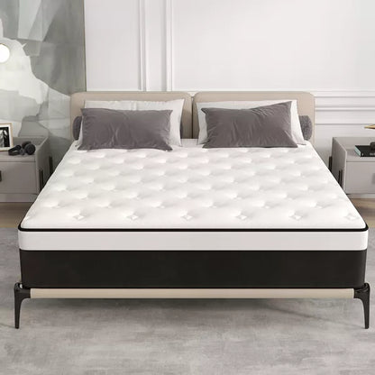 CHEVNI 10/12/14 Inch Mattress in a box Hybrid Spring Memory Foam Medium Firm