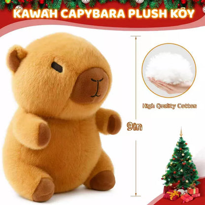 TITQWOP Christmas Capybara Plush with 9 Pcs Clothes & Accessories,Christmas Stuffed Animals,Cute Plush Toys,Birthday Gifts&Dress Up Cute Plushies