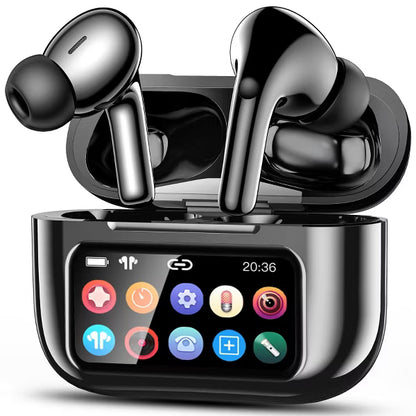 VEAT00L A9 ANC+ENC Earbuds with Smart Touch Screen,Bluetooth 5.4, HiFi Stereo Multiple EQ settings