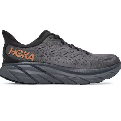 Hoka Women's Clifton 8 Running Shoes Anthracite/Copper, Size 7