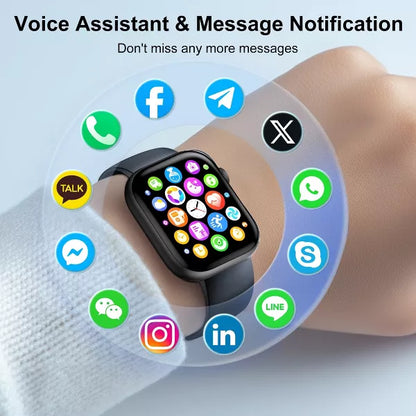 Smart Watch for Men Women, 2.01" HD Touchsreen, Bluetooth Calling, IP68 Water-Resistance, 180+ Sports Modes,, Fitness & Sleep Tracker, Android/iOS