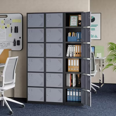 Mlezan 71" Metal Locker: Steel Storage for Bedroom, Gym, School, Office, or Garage.Ideal for Employee or Personal Use.