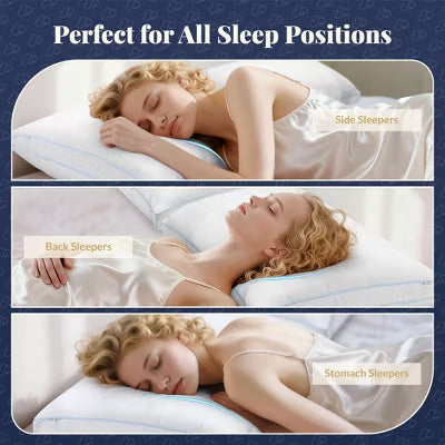 HEYCUZI 3-in-1 Adjustable Pillows Bed Pillow Queen Size Set of 2 - Hotel Luxury Experience
