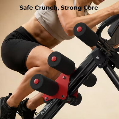 FLYBIRD Adjustable Ab Trainer with LCD Monitor, Perfect Valentine's Day Gift, Ab Workout Machine for Home Gym, Core & Waist Shaper