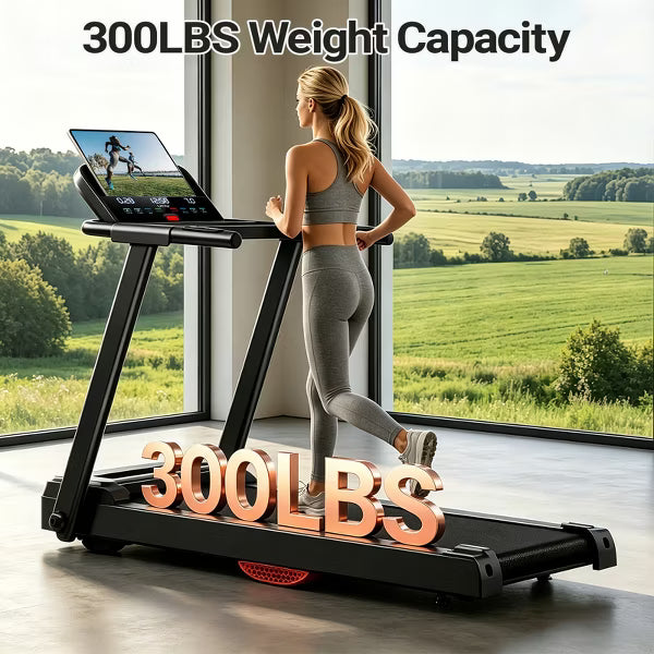 3-in-1 Under Desk Treadmill for Home & Office, 300 lb Capacity Walking Pad with 2.5HP Brushless Motor, Quiet Portable Treadmill with Heart Rate
