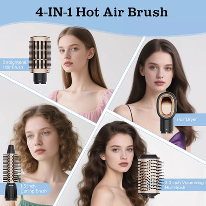NICEBAY Hot Air Hair Brush, Blow Dryer Brush, Hot Air Styling Brush, Blowout Brush, Hair Dryer Brush for All Hair Types