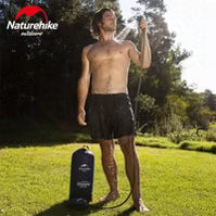 Naturehike 11 Litre Solar Heated Shower Bag, Outdoor Shower, Camping, Portable Pressure Shower with Foot Pump, Garden Shower