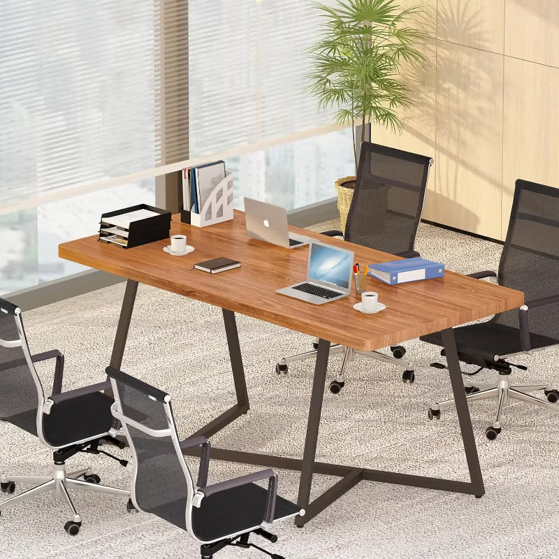 Hooseng Long Dining Table, Multifunctional Console, Kitchen Table with Sturdy Metal Frame, Small Space Tall Table, 71-Inch Dining Table