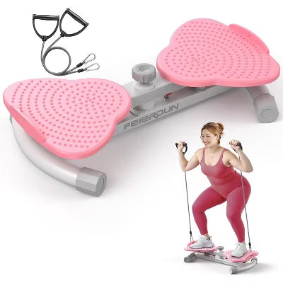FEIERDUN Waist Twister Machine, Ab Twister Board for Core Strength for Home Gmy Pink