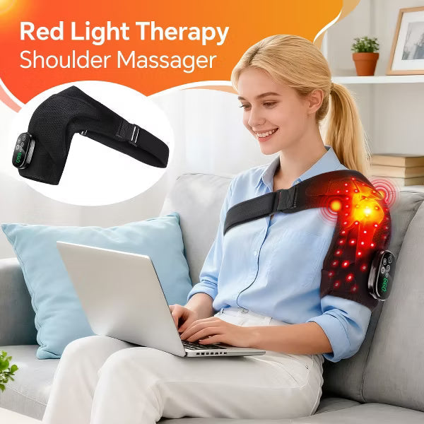 Morfone 660nm and 850nm Near Infrared Light Therapy and Heat Therapy Shoulder Massager
